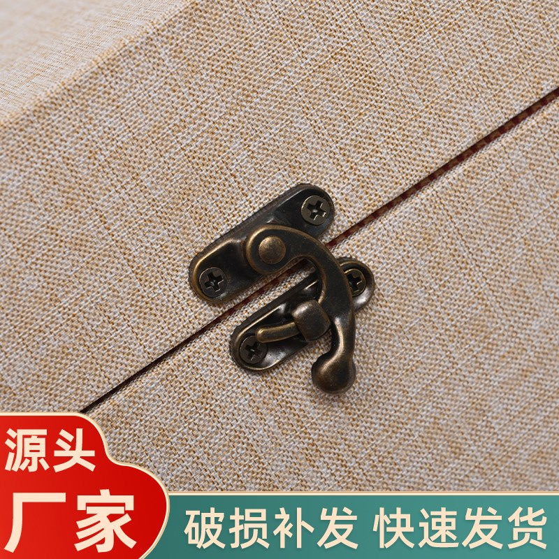 热销锦盒紫砂壶茶具茶杯子包装礼品盒长正方形盖碗收藏小锦盒空盒