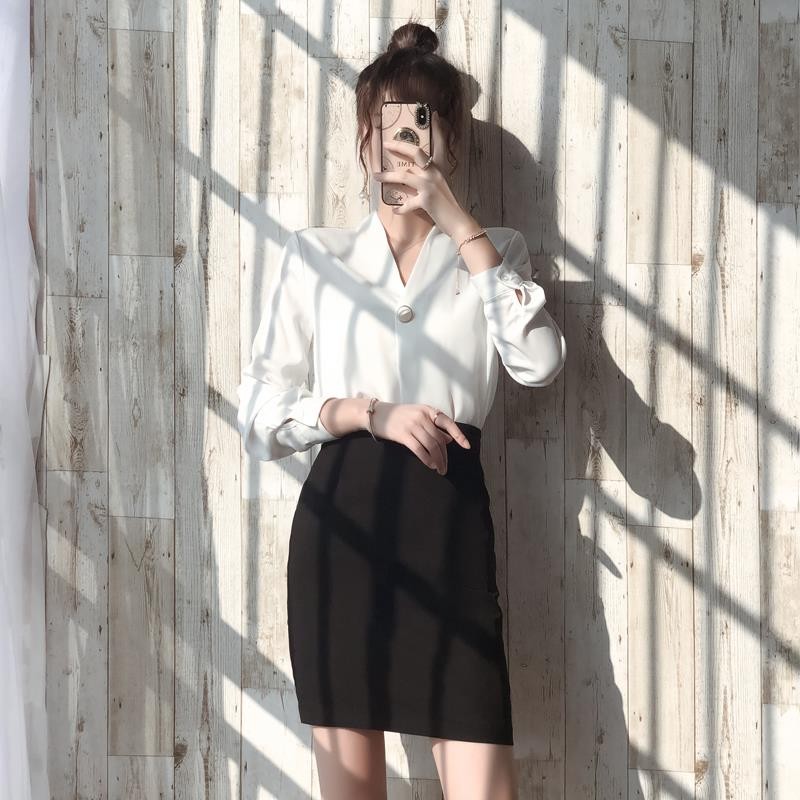 2025春秋新款工作服女职业气质套装美容师工装主持人套裙女士衬衫