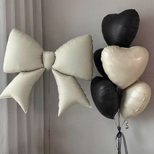 生日气球装饰大号暮光粉蝴蝶结芭蕾风女孩粉色系周岁派对场景布置