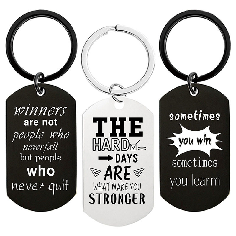 定制logo金属钥匙扣节日纪念礼物金属刻字钥匙扣号码牌防丢