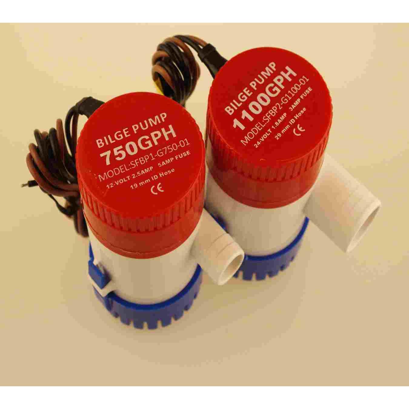 12V/24V直流潜水泵/舱底泵/游船游艇排水泵/船用水泵 750 1100GPH