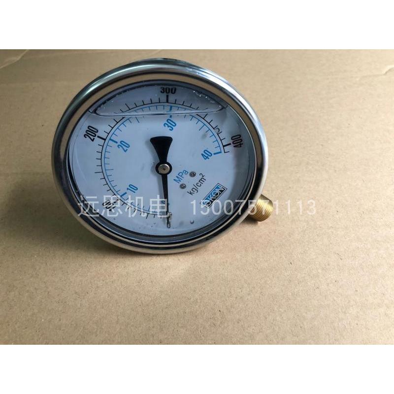 耐震压力表  SKON  YN100-40mpa 250kg 充油压力表 3/8 进口款