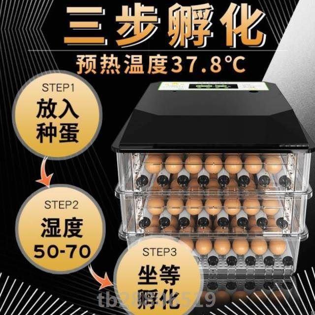 。鸡蛋卵化箱孵化机全自动家用小型孵蛋器卵化器孵蛋机浮付孚报抱