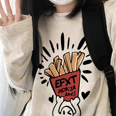 纯棉长袖t恤女秋冬上衣打底衫