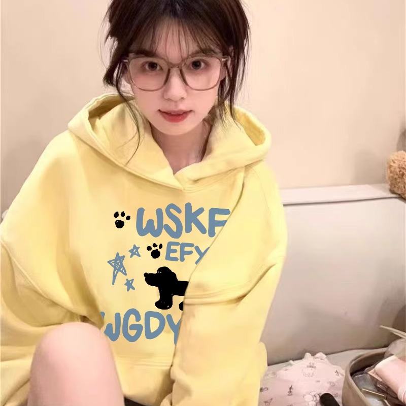 纯棉秋冬加绒加厚卫衣女2025新款