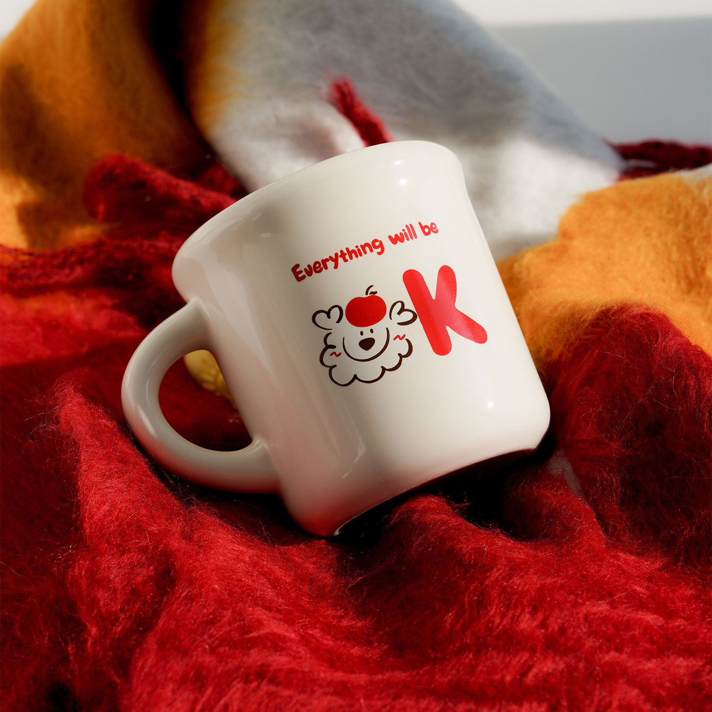 dadoodle 原创「小狗OK杯」可爱咖啡杯陶瓷杯烤花高品质新年送礼,餐饮具,咖啡杯,淘宝优惠券,粉丝福利购,淘宝优惠卷