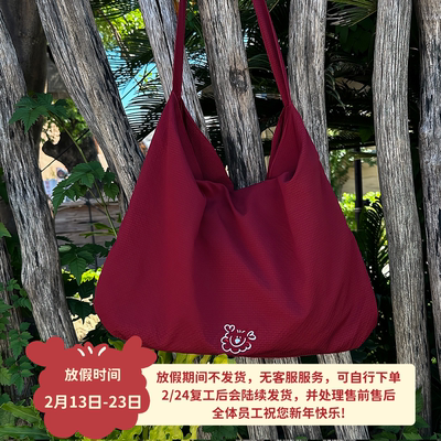 dadoodle小狗刺绣泡泡纱布包