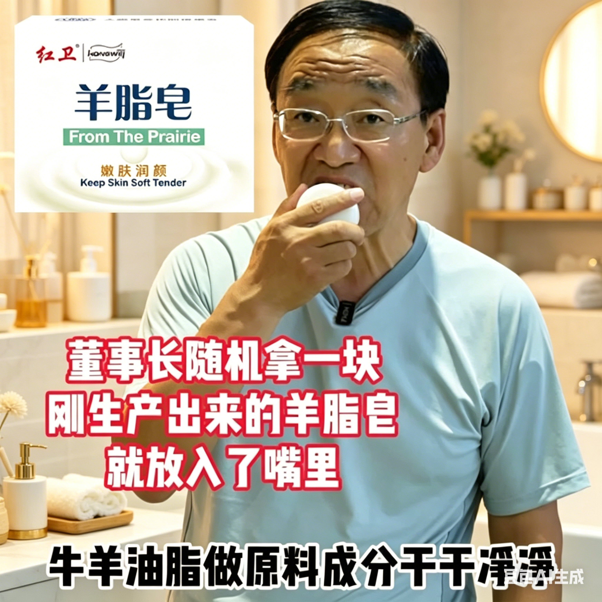 红卫羊脂皂官方旗舰店正品保湿滋润香皂嫩肤润颜洗护皂温和清洁
