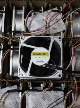 XF-73177全新三洋San Ace 80L 8025 24v 0.05a铝框4线调速风扇8cm