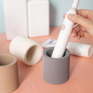 爆款硅藻土牙刷座浴室洗漱用品免打孔牙刷架吸水牙刷收纳架logo