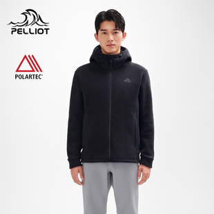 伯希和户外抓绒衣男Polartec200防风保暖运动登山服休闲连帽外套