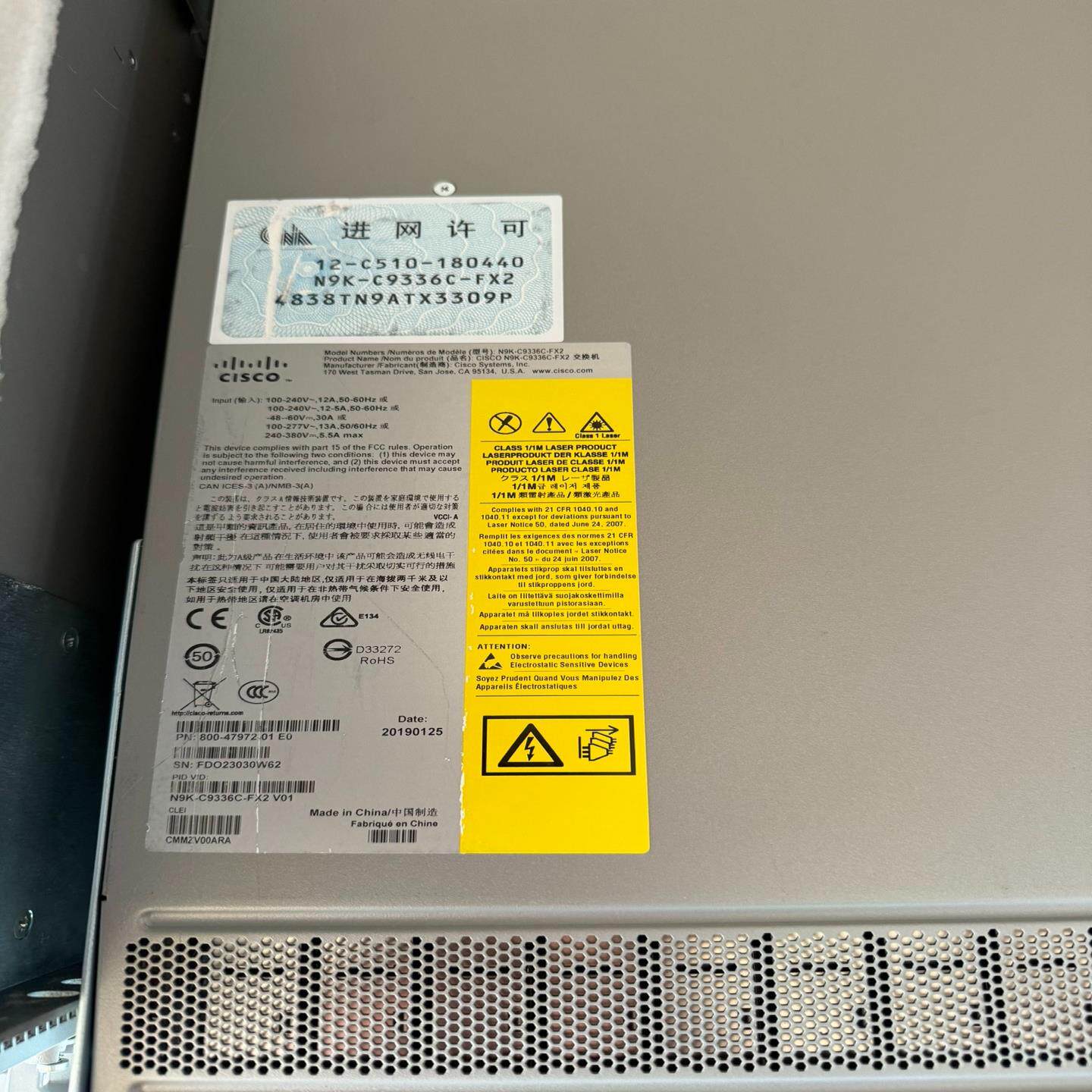 【议价】思科  CISCO  N9K-C92160YC-X  现货