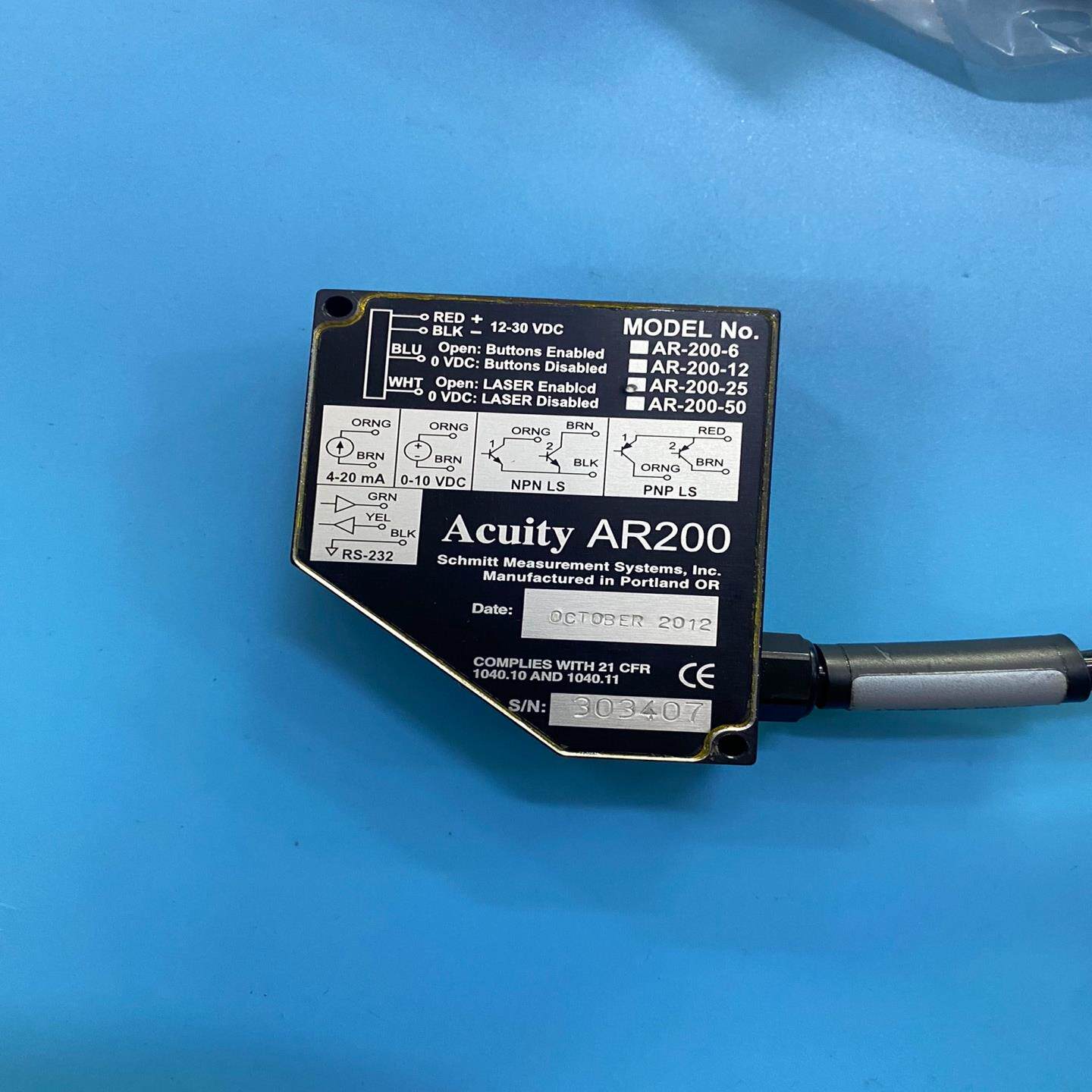 【议价】Acuity AR200 AR-200 激光传感器 实物成色