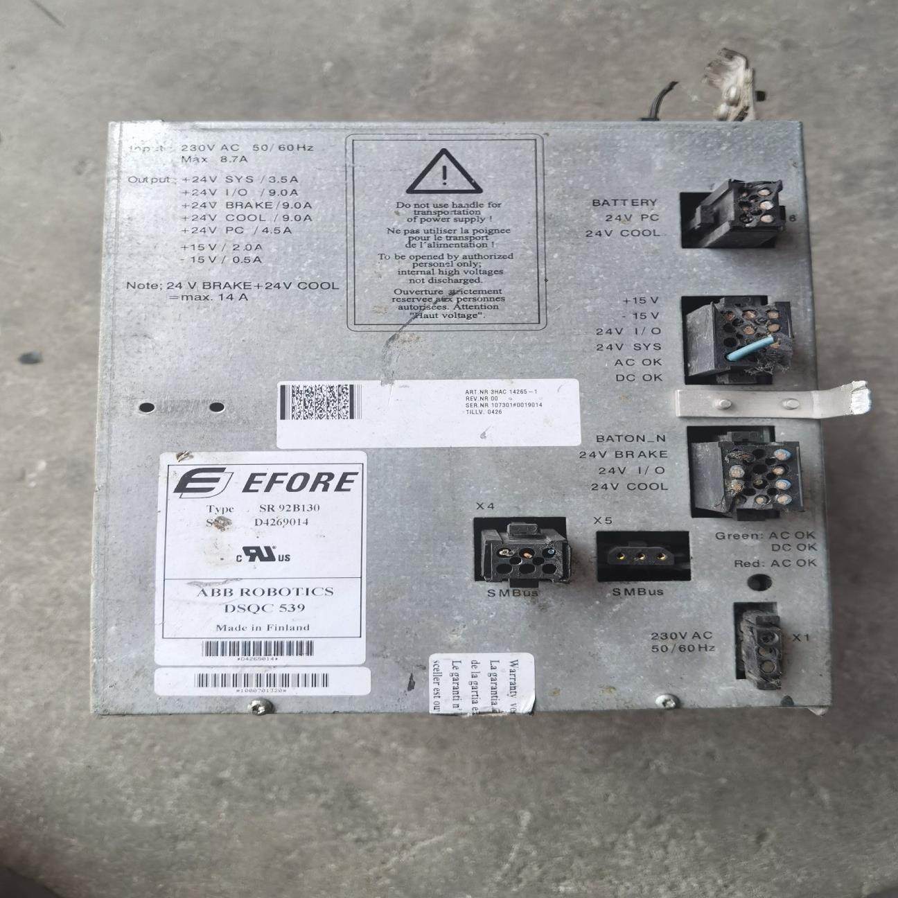 【议价】ABB机器人电源EFORE SR92B130