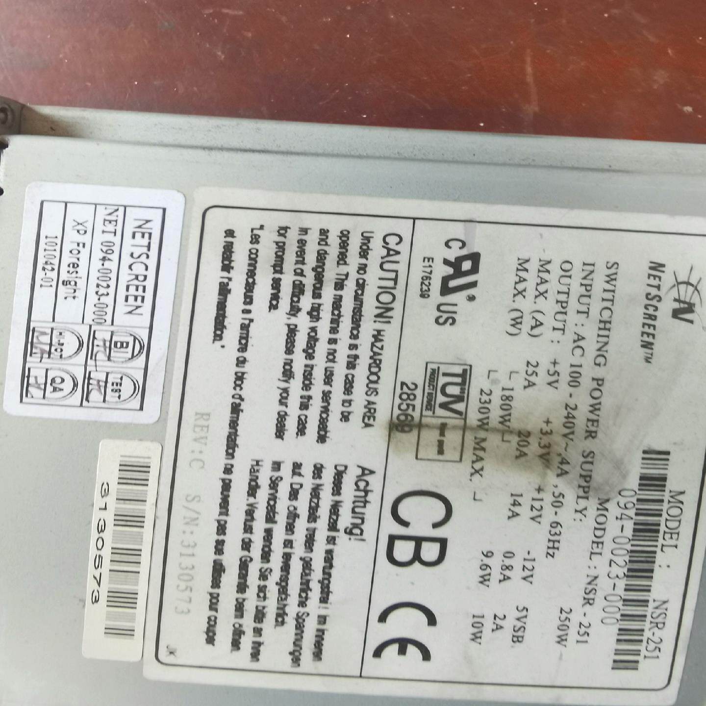 【议价】NET SCREEN NS-500-PWR NSR-251