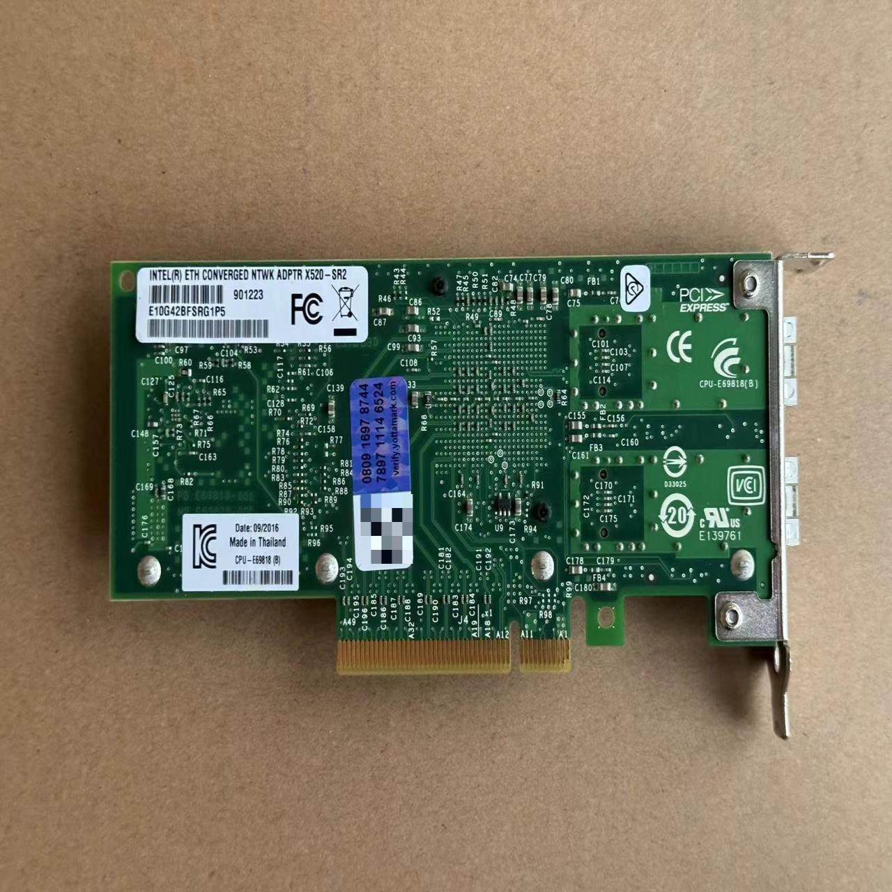 【议价】Intel英特尔 X520-SR2万兆 双口10G网卡 带