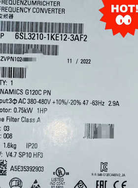 【议价】PM240-2 6SL3210-1KE12-3AF2 西