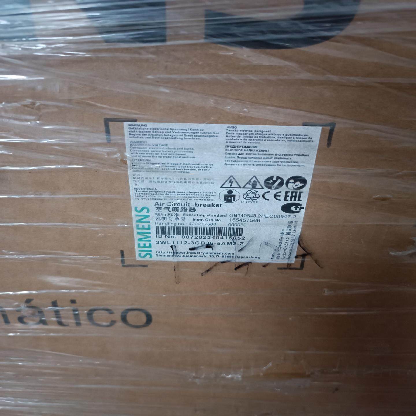 【议价】西门子空气断路器3WL1112-3CB36-5AM2-Z全新