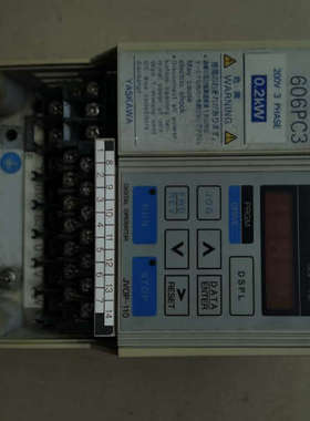 【议价】安川变频器606PC3 0.2KW 200V 1个，送电显示