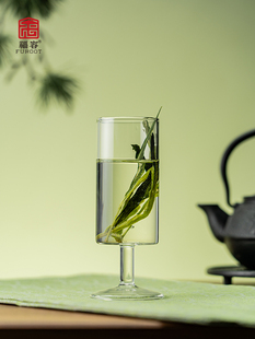 福容金清杯玻璃茶具加厚泡茶杯耐高温猴魁杯高硼硅玻璃茶杯闻香杯