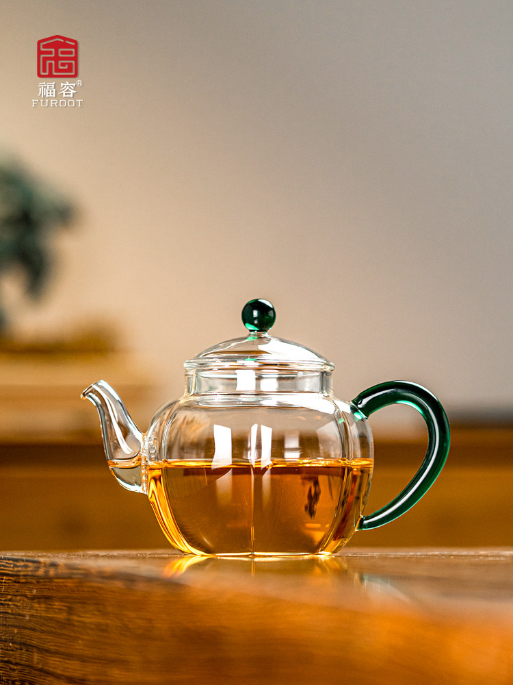 南瓜壶小茶壶家用加厚高硼硅玻璃炉茶机耐高温茶壶功夫茶具