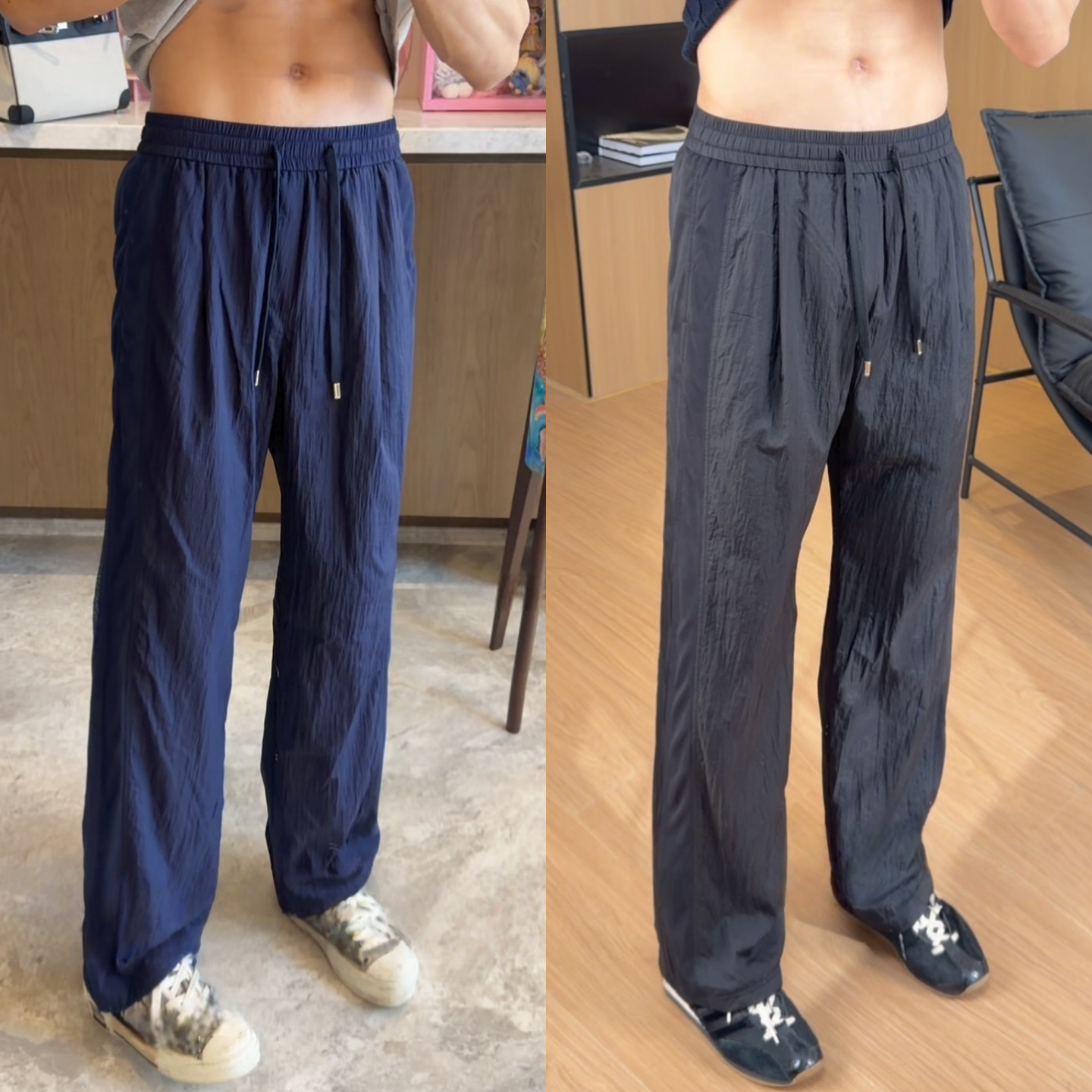 夏季老钱风宽松直筒休闲裤男士