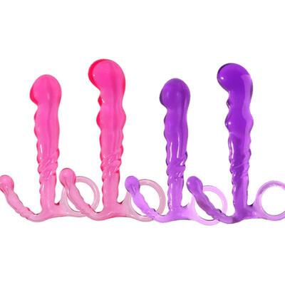 Sexy Clear Crystal Jelly Male Anal Plug Prostate Massager An