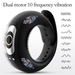 Penis Ring Vibrator Adjustable Vibrating Ring Delay Ejaculat