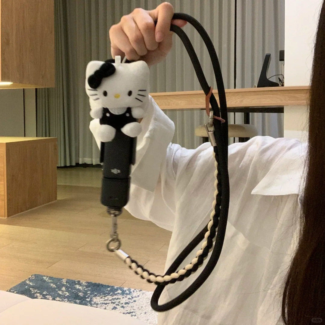 可爱kitty大疆pocket3挂绳斜挎手提相机配件高颜值镜头防丢绳配件