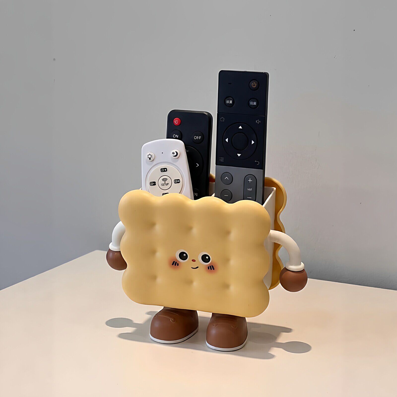 饼干遥控器收纳盒桌面玄关收纳小杂物整理可爱置物架多功能创意