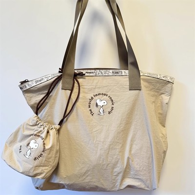 可爱史努比大容量旅行包可套拉杆箱便携可折叠购物袋托特包