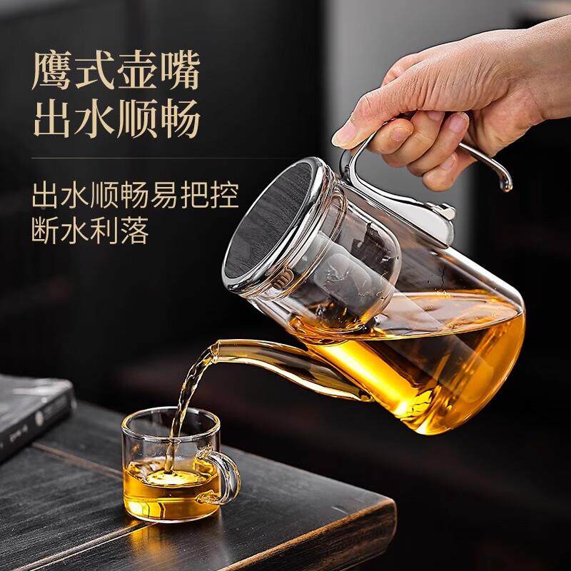 玻茶壶单具壶耐高温茶水分离过滤茶家用小花茶煮茶器SIP茶壶套璃