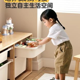 香榭美松实木儿童玩具收纳HTC柜宝宝物物架绘本书架蒙子氏储柜置