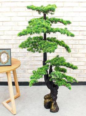 植仿真树内物大型仿真绿迎客松植绿色盆栽客厅酒店摆放家居OVY室