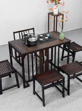 新中茶OQJ桌组合阳台茶几椅家用客简厅小桌子约现代茶台烧水式壶