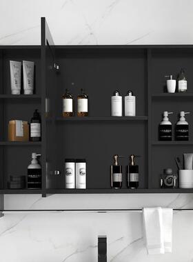 简约独洗款镜墙式镜柜收纳盒单卫生间间浴室HTI镜子置物手架化妆