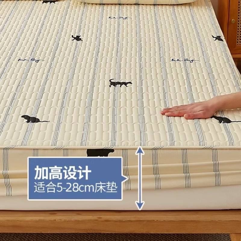 夹棉床笠纯棉100全棉加厚床罩2023新款秋冬床垫保护罩套防尘床单