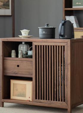 茶水柜实木茶柜边置架小型茶水台烧水壶一GBC体新柜中物式茶柜