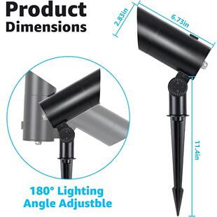 户外30W带光感景聚33746光灯庭院草坪树照观旗杆灯自动开关地花园