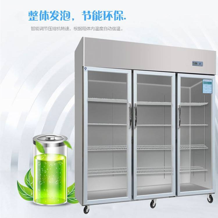 商用四六门冰箱不锈钢大容量厨房立式双温冷藏冷冻冰柜蔬菜保鲜柜
