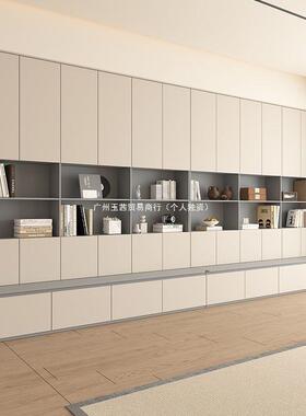 木书柜卡座背景展储示落地组合OYV一实体柜整墙去客厅化家用简约