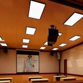 板木质穿孔吸音保阻体燃隔音板剧院育馆ktv室内环墙面装 饰718材料