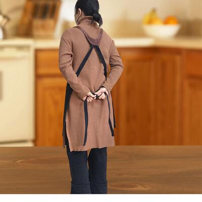 定制lgo围裙防水烘焙家用o厨房手工匠人工服耐作磨牛3-15仔男女年