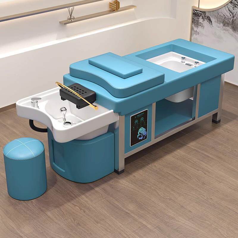 网红泰式按摩足疗GBM床水多床功能洗头发廊发店专用循环熏蒸头疗