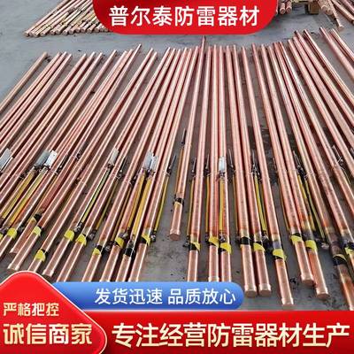 紫铜管铜包钢接地棒接地装置接地极防雷导电管器材电解离子接地极
