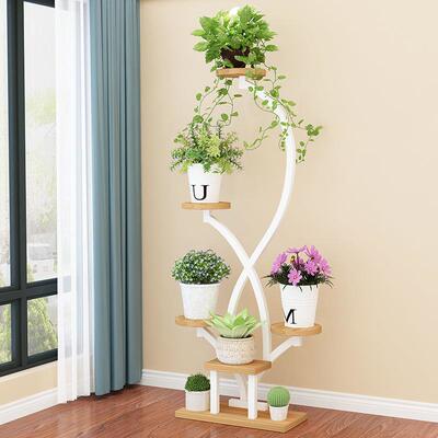 新款花置架WIJ室内阳台客厅创意架花物架子现代简落约地式多层花