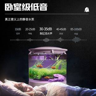 圆柱鱼缸族水箱免UEF换水懒人鱼缸桌面过金鱼水缸带灯滤泵