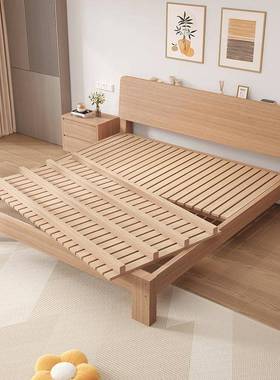 全实木米床床1床米8双人床家用橡木15榻榻米大出租房1米2单人SX45