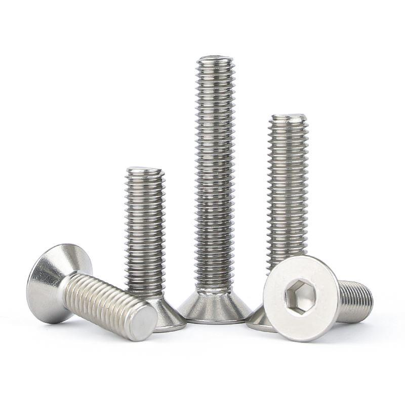 M3M4M5M6M8M10  201不锈钢沉头内六角螺丝平头螺丝钉*16/20/25/30