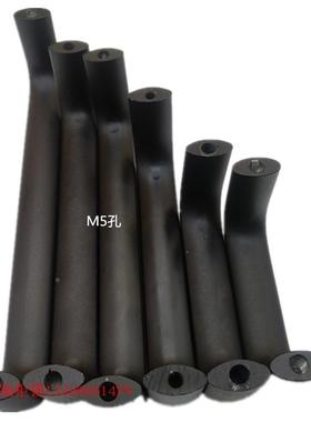 LS516-64/75/100/125/128铝合金黑色U型椭圆扁拉手机箱柜把提手